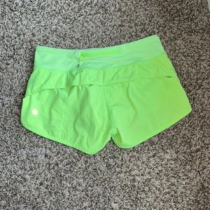 Lulu lemon neon green shorts